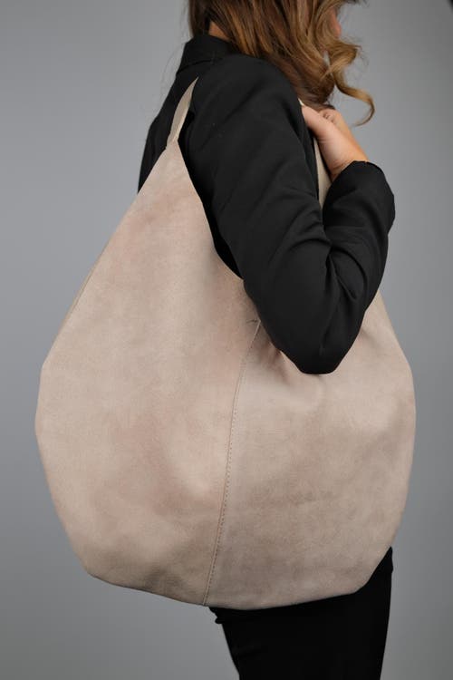 Forever & Always Shoes Puja Leather Shoulder Bag In Neutral