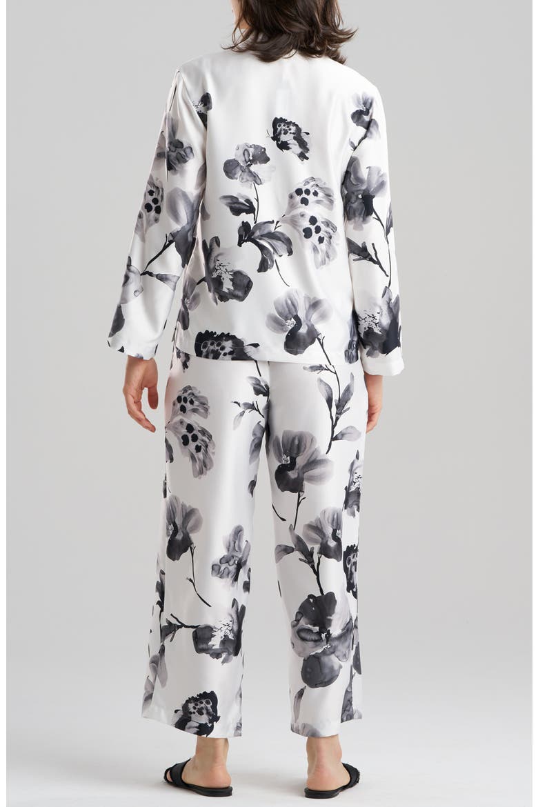 Aurelia Charmeuse Crop Pajamas, Alternate, color, WARM WHITE