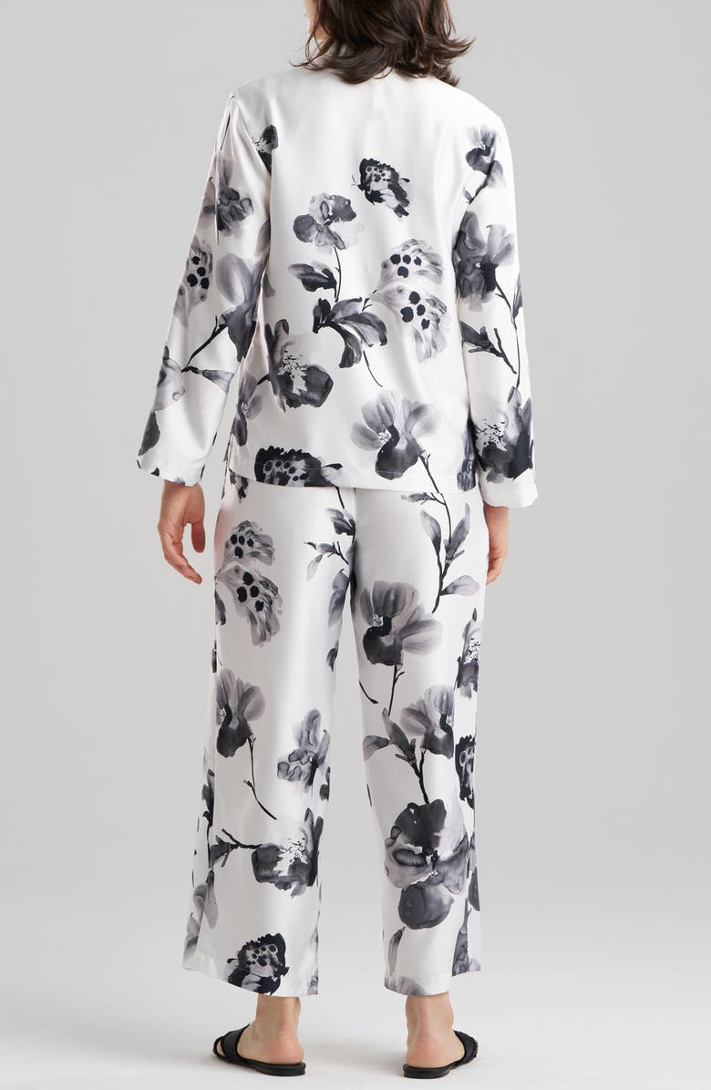 Natori Aurelia Charmeuse Crop Pajamas, Alternate, color, Warm White