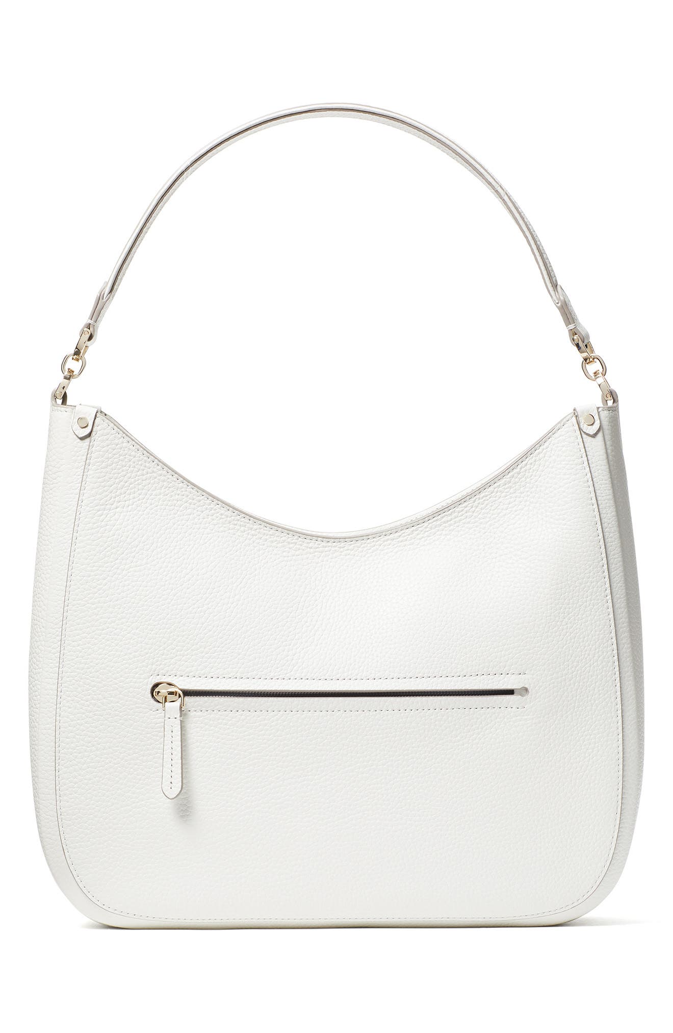 roulette large leather hobo bag, Alternate, color, OPTIC WHITE