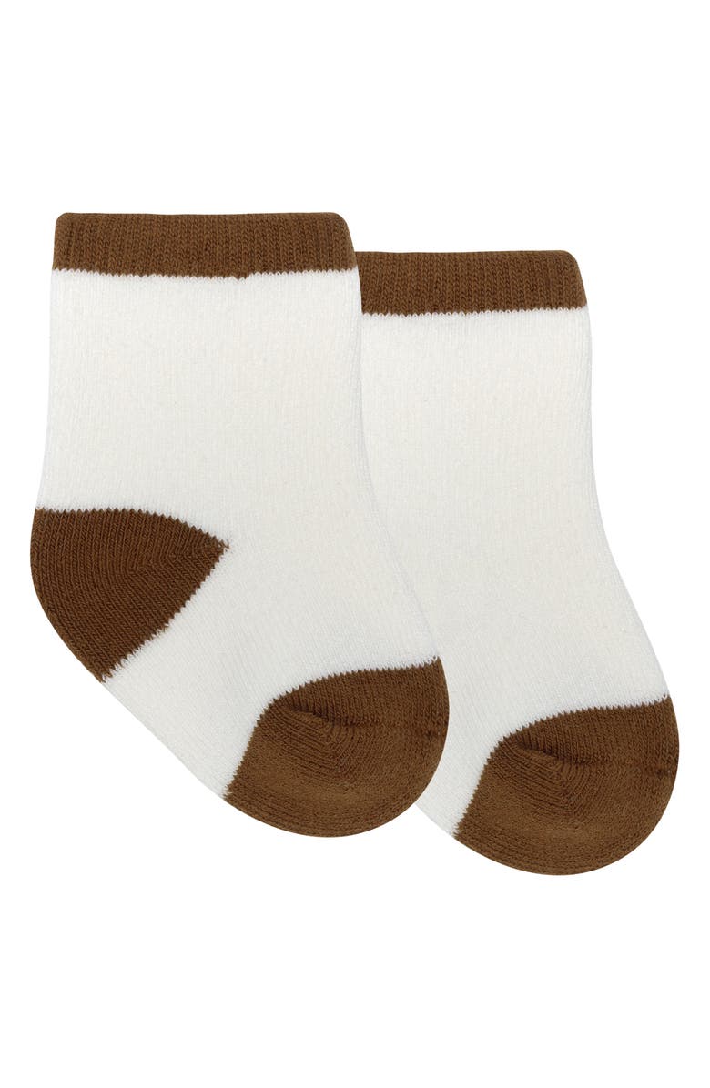 PL Baby by Petit Lem Faux Shearling Sweatshirt, Leggings & Socks Set, Alternate, color, 