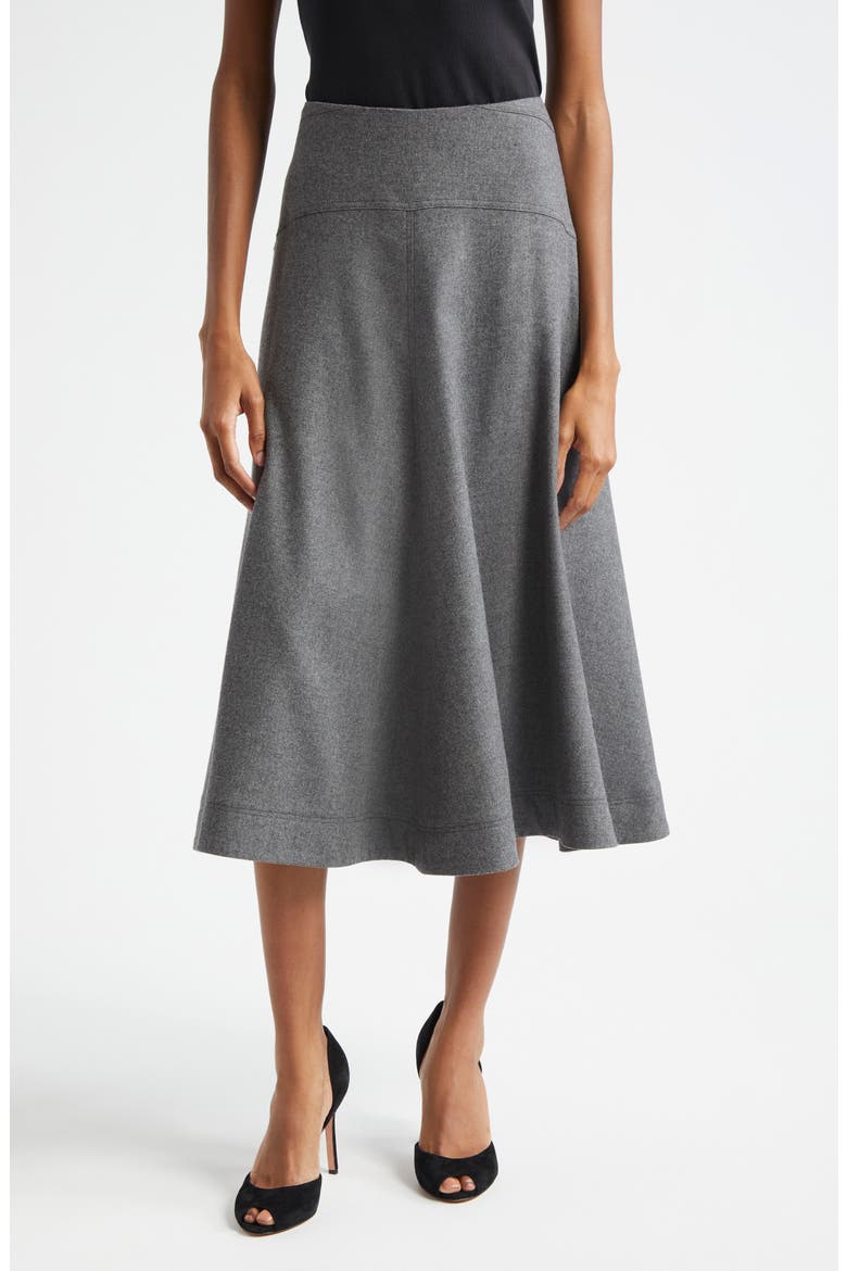 Rasima Midi Skirt, Main, color, HEATHER GREY