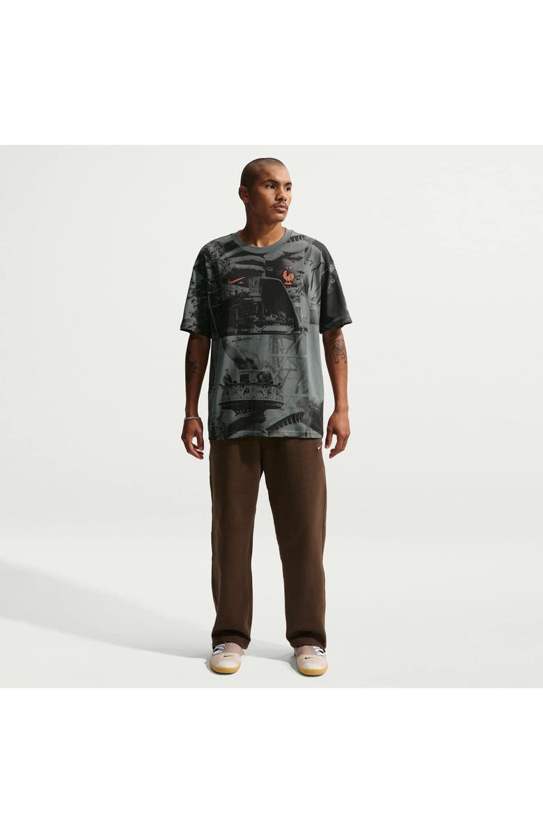 Nike Men's Nike Gray France National Team Allover Print T-Shirt, Main, color, Gray