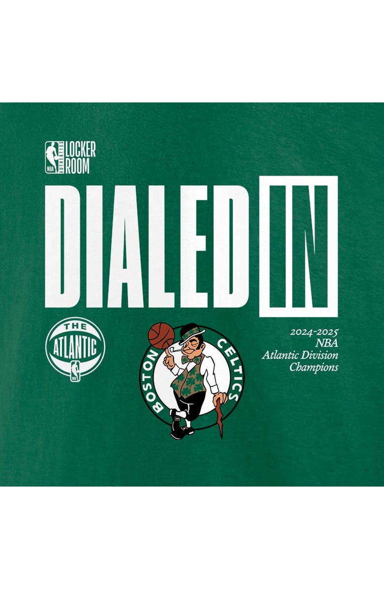 FANATICS Men's Fanatics  Kelly Green Boston Celtics 2025 Atlantic Division Champions Locker Room T-Shirt, Alternate, color, 