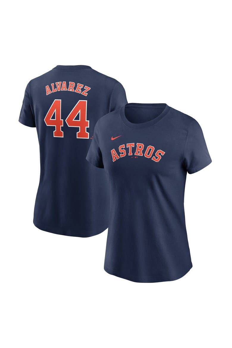 Women's Nike Yordan Alvarez Navy Houston Astros Fuse Name & Number T-Shirt, Alternate, color, Navy