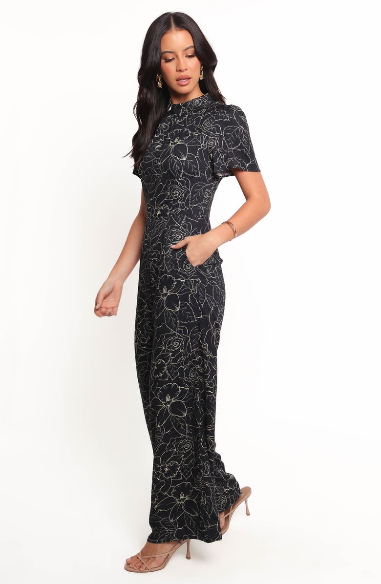 Petal & Pup Lemao Floral Short Sleeve Jumpsuit, Alternate, color, 