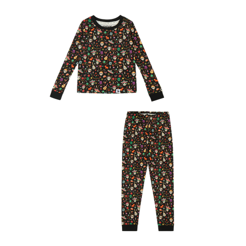 Día de los Muertos 2-Piece Set - Calaveras & Icons Print