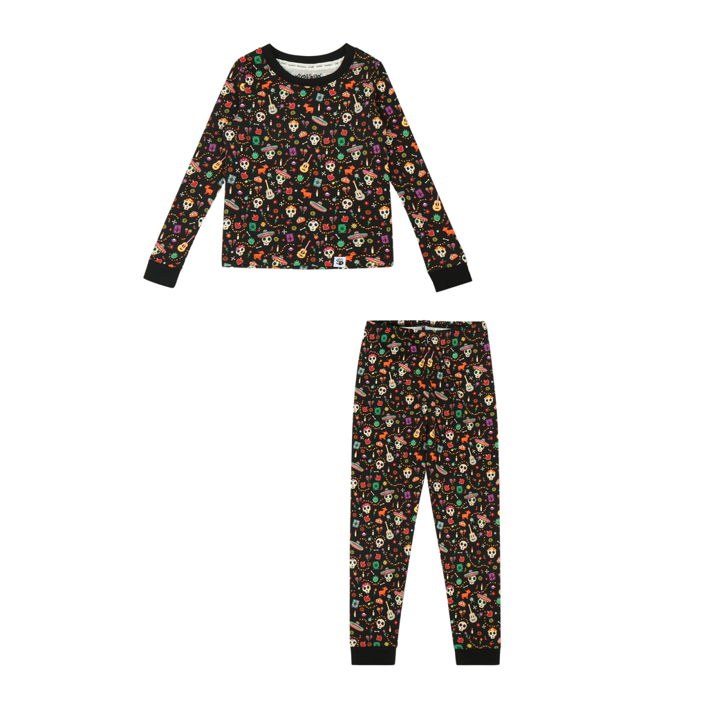 Mixed Up Clothing Día De Los Muertos 2-piece Set In Black