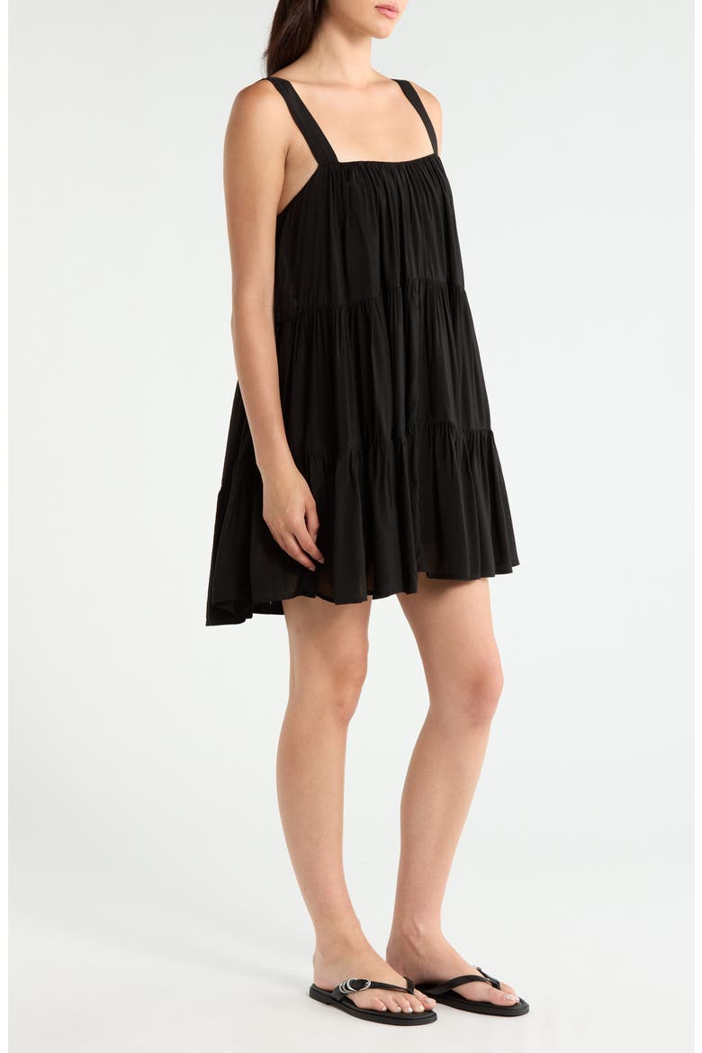 Tiered Cover-Up Dress, Alternate, color, BLACK
