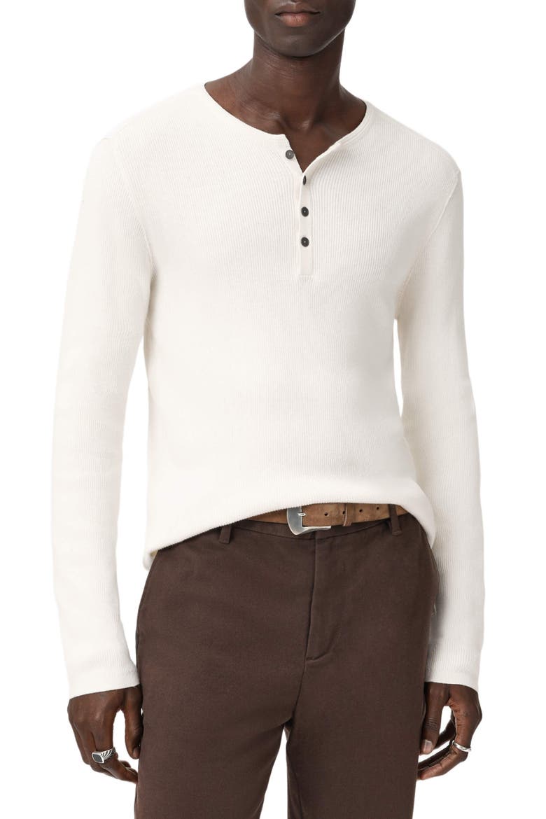 Javis Organic Cotton & Cashmere Rib Henley, Main, color, SALT