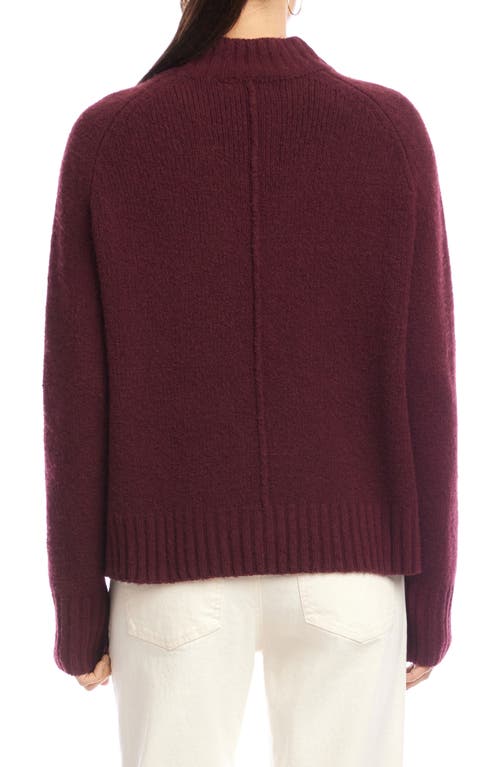 Karen Kane Turtleneck Sweater In Burgundy