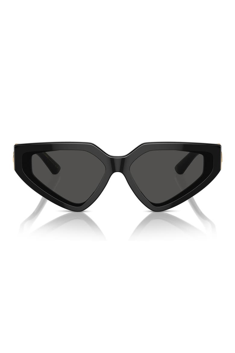 59mm Butterfly Sunglasses, Alternate, color, BLACK