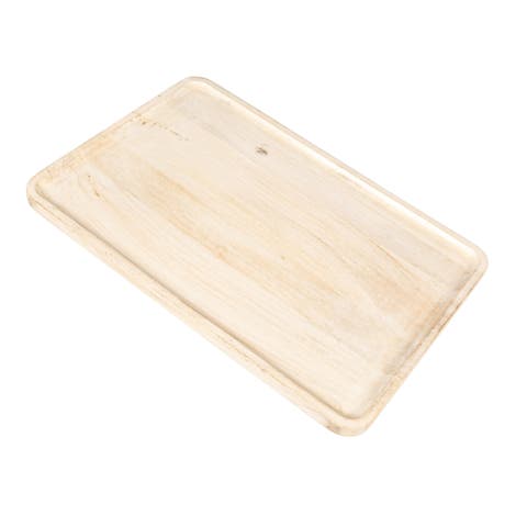 Elegant Mango Wood Tray, Whitewashed