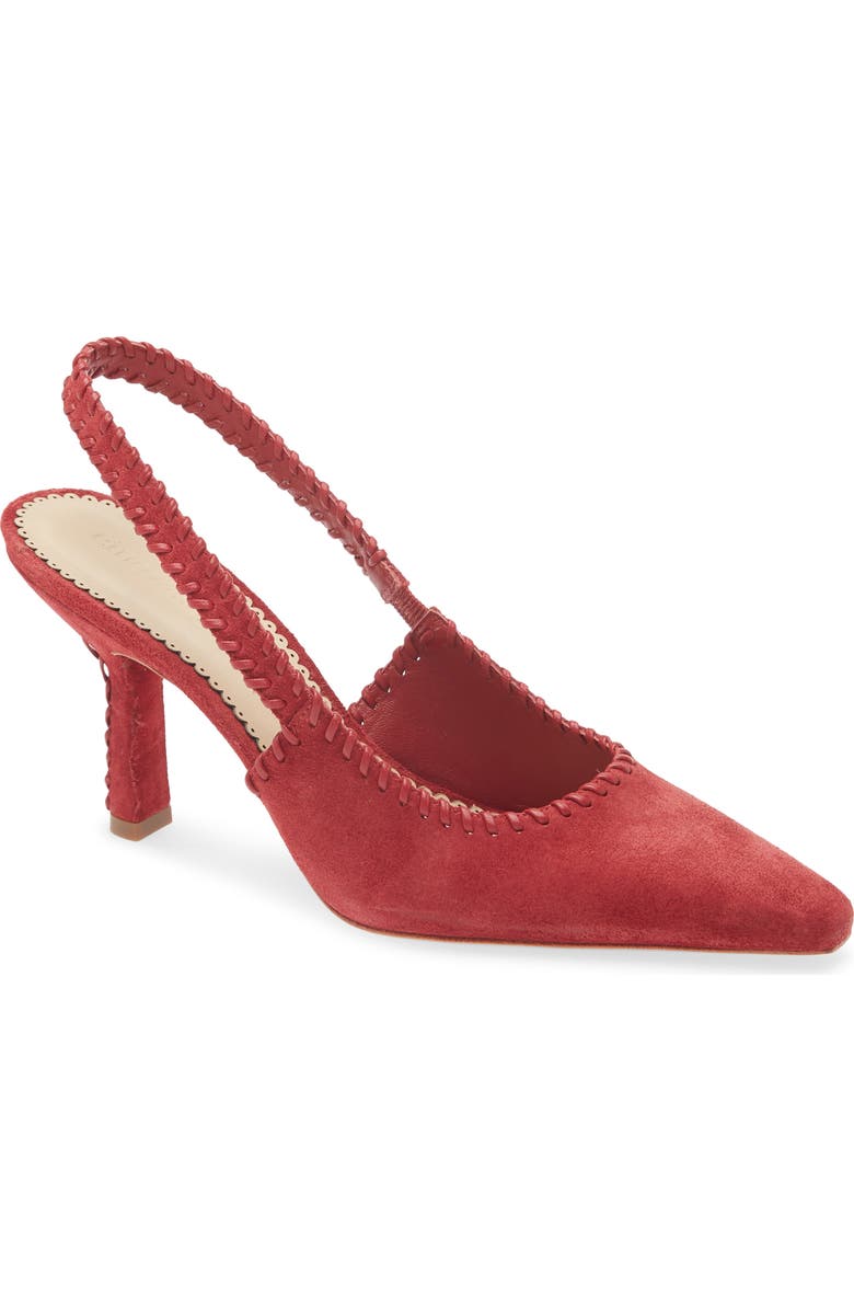 Cinq à Sept Suki Whipstitch Slingback Pump, Main, color, Bordeaux