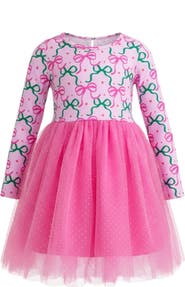 Mia Belle Girls Bows & Glitter Tutu Dress
