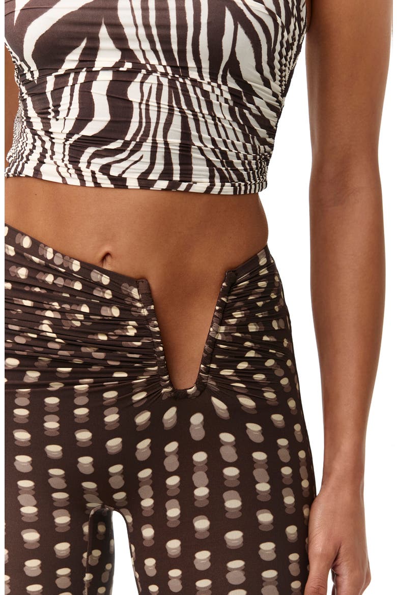 Polka Dot Illusion Cutout Detail Mesh Capri Leggings, Alternate, color, POLKA DOT ILLUSION