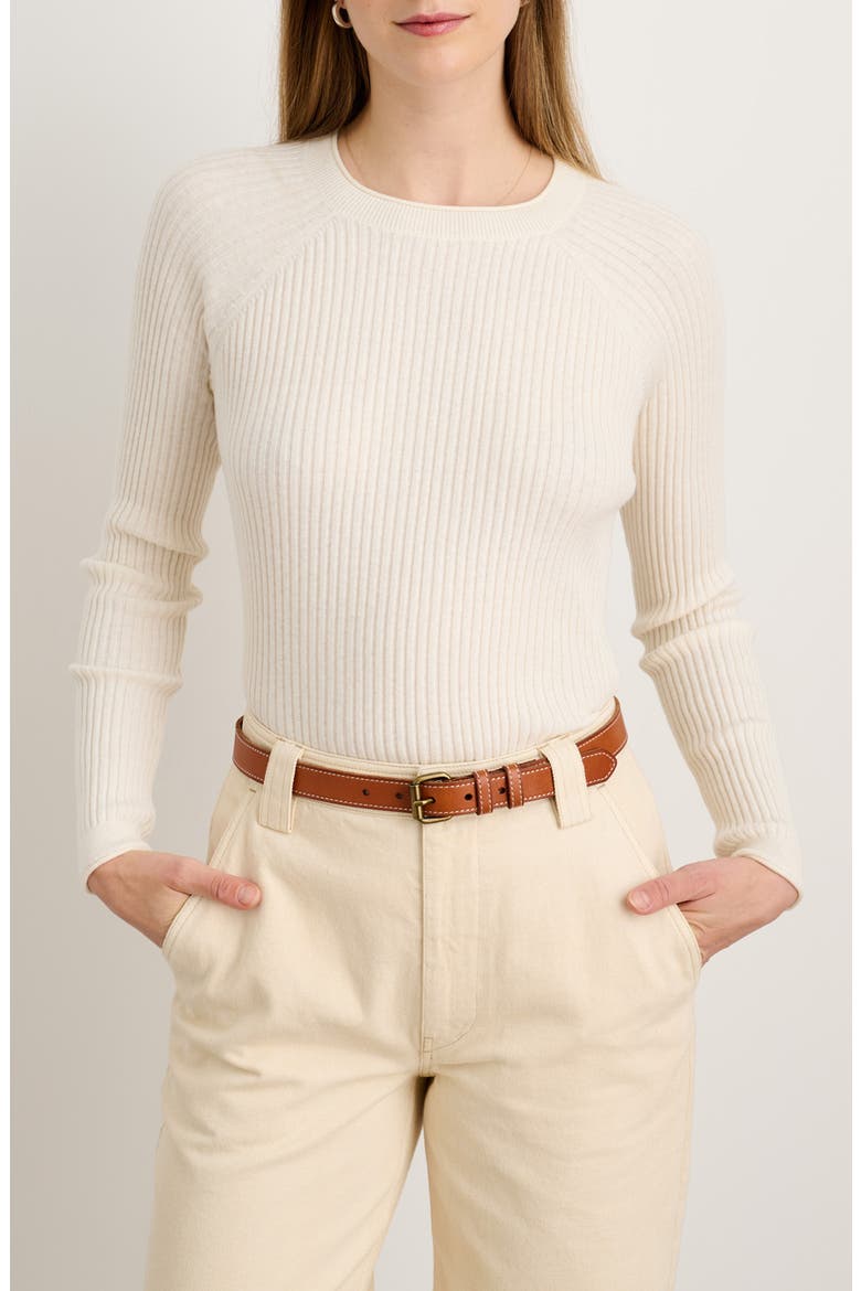 Josie Rib Cotton & Cashmere Sweater, Main, color, IVORY