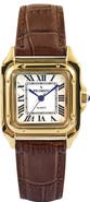 Peugeot Slim Leather Tank Watch- 36MM