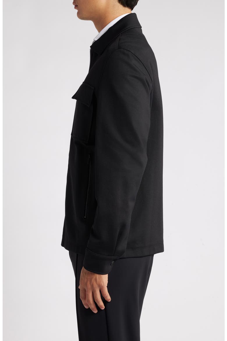 Sigmon Zip-Up Shirt Jacket, Alternate, color, BLACK