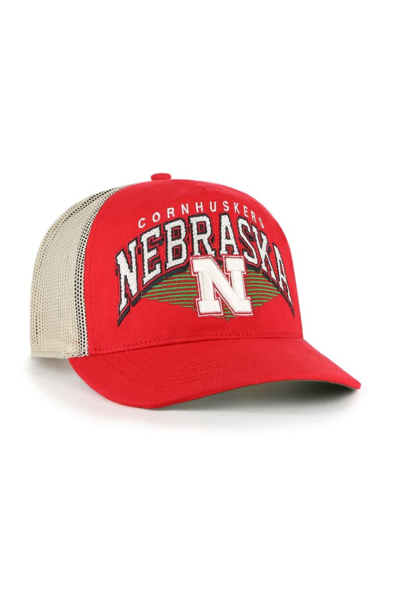 Men's '47  Scarlet Nebraska Huskers Pomona Mesh Hitch Adjustable Trucker Hat, Alternate, color, Scarlet