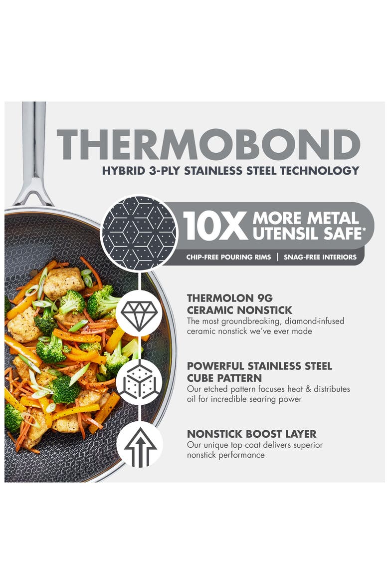 Spectra ThermoBond Hybrid Skillet with Lid, Alternate, color, GREY