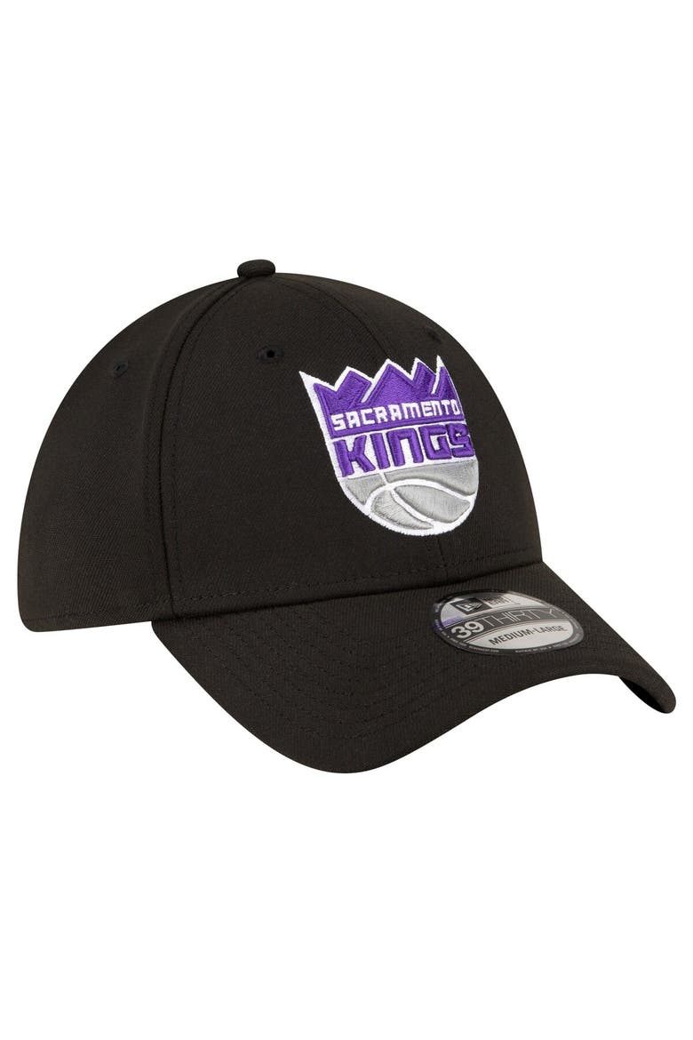 Men's New Era Black Sacramento Kings Logo 39THIRTY Flex Hat, Alternate, color, Black