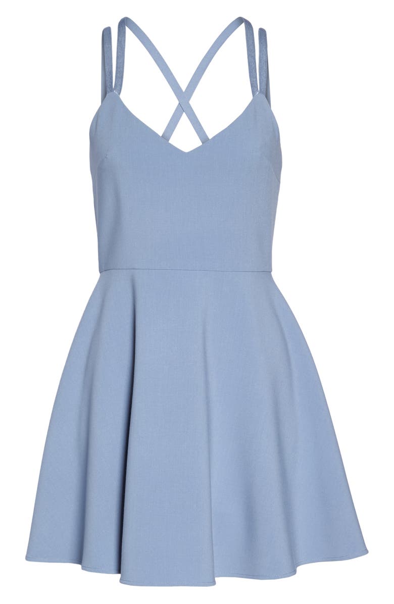 French Connection Whisper Light Fit & Flare Dress, Alternate, color, Smolder