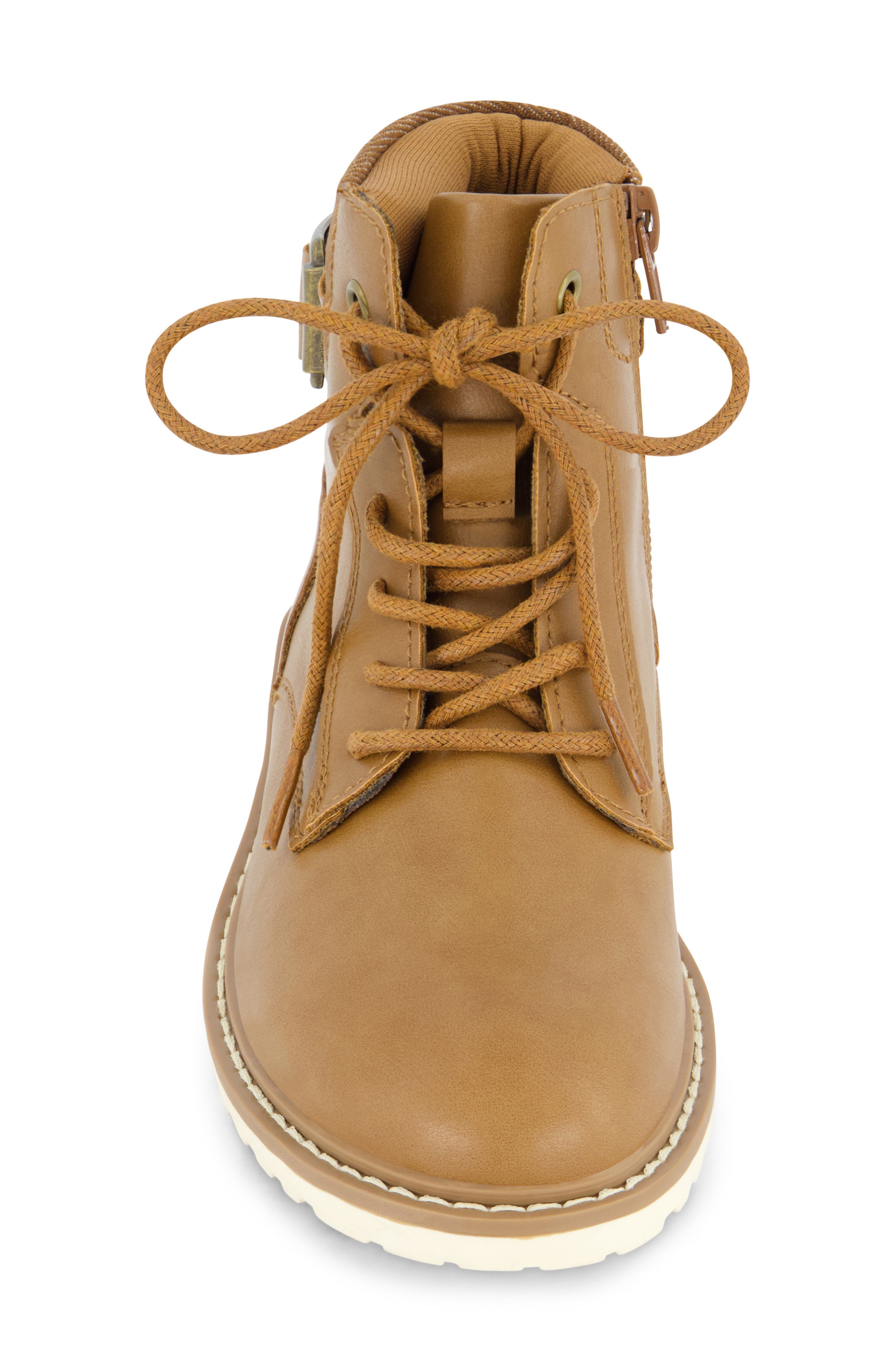 Kenneth Cole Kids' Pace Zamir Lace-Up Boot, Alternate, color, Cognac