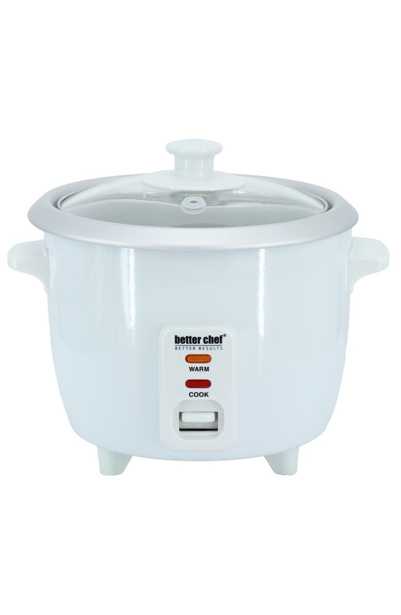 Better Chef 3 Cup Automatic Rice Cooker, Main, color, White