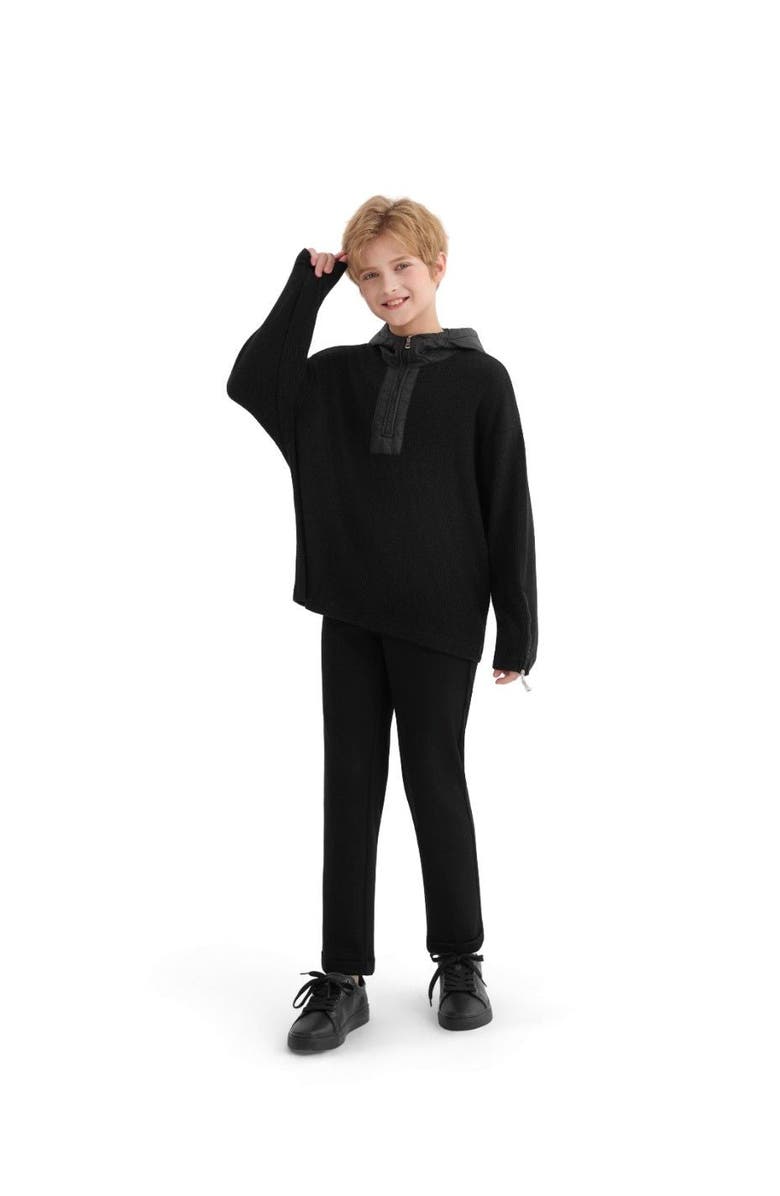 MOUSTACHE Ribbed Half-Zip Sweater, Alternate, color, Black