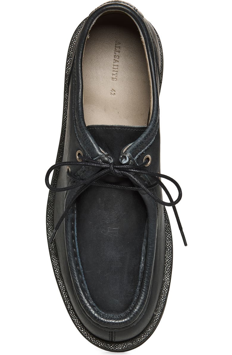 AllSaints Skiff Apron Toe Shoe, Alternate, color, Black