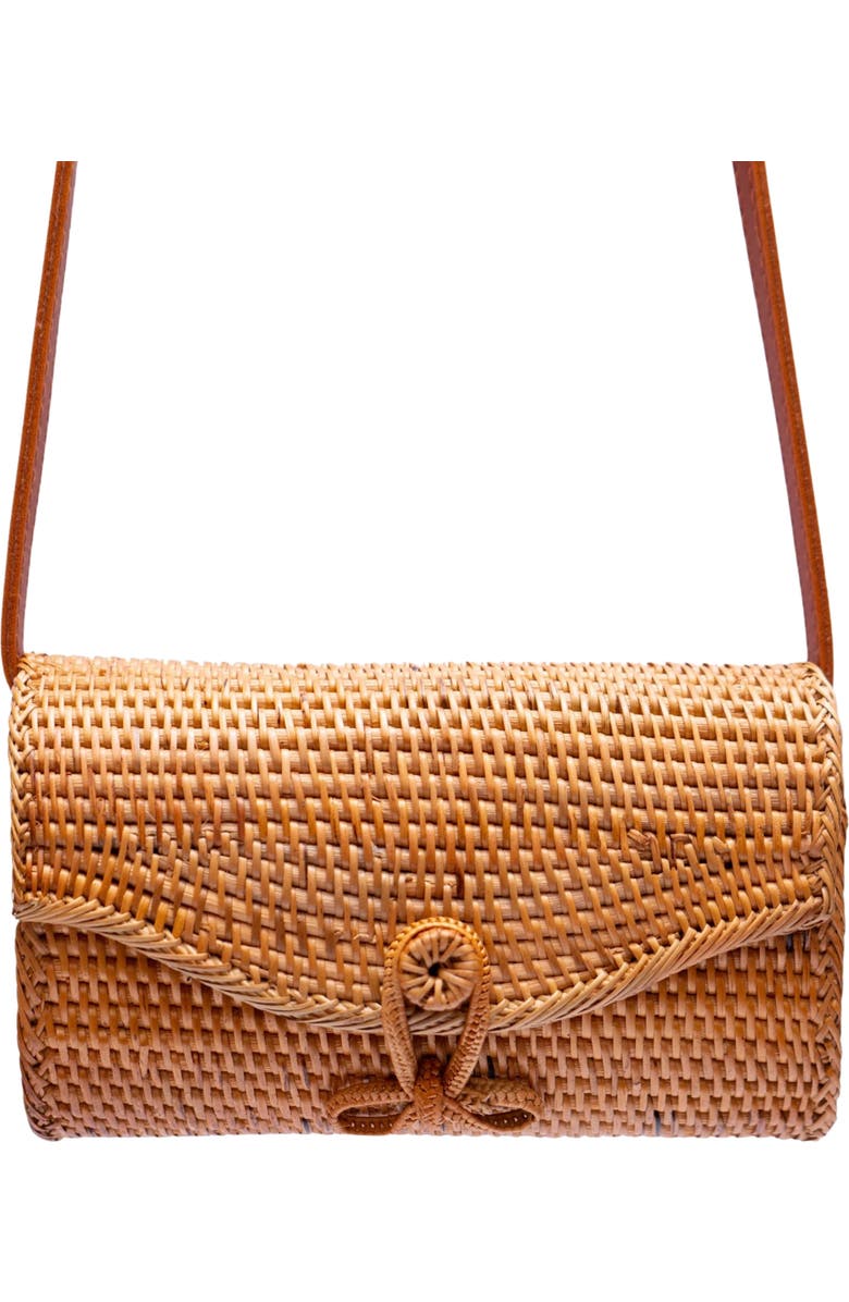 Jelavu Lana Handwoven Rattan Crossbody Bag, Alternate, color, Natural