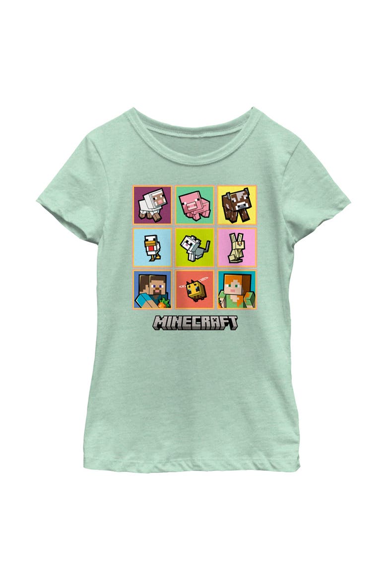 Girl's Minecraft Pets Portraits  Graphic T-Shirt, Main, color, Mint