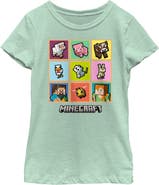 MINECRAFT Girl's Minecraft Pets Portraits Graphic T-Shirt