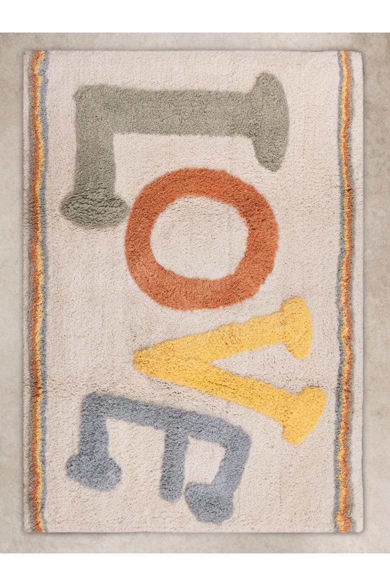 Love Bath Mat 24"X36", Main, color, Multicolored