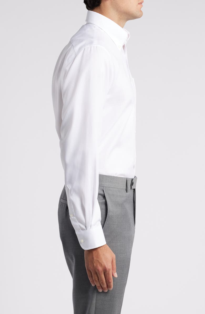 Nordstrom Traditional Fit Cotton Oxford Non-Iron Dress Shirt, Alternate, color, White Royal Oxford
