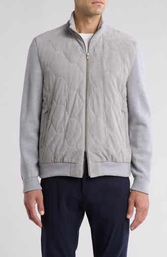 Bugatchi Suede Front Wool Sweater Jacket