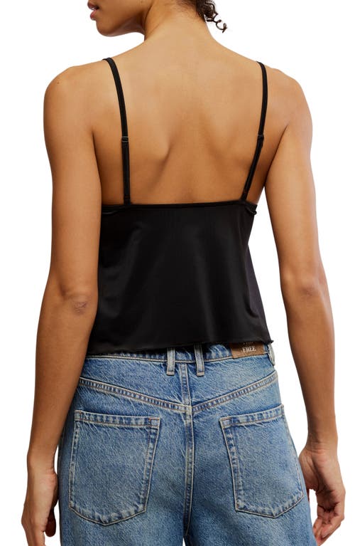 Free People Sophie Lace Trim Camisole In Black