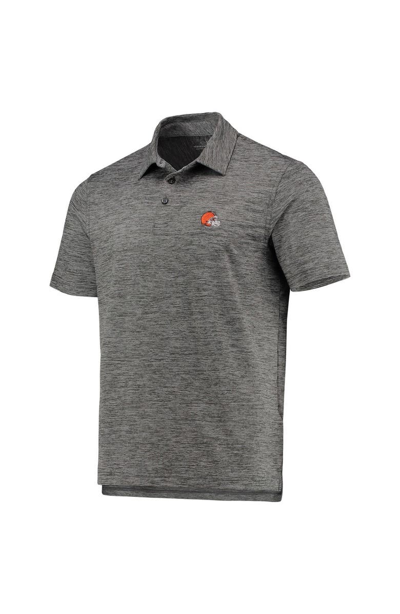 vineyard vines Men
s Vineyard Vines Charcoal Cleveland Browns Destin Stripe Sankaty Polo, Alternate, color, Charcoal