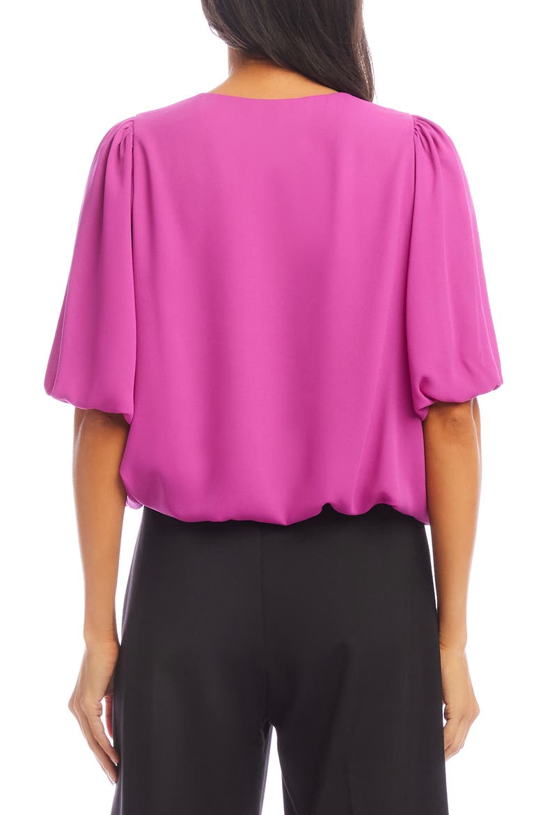 Puff Sleeve Crepe Top, Alternate, color, ORCHID