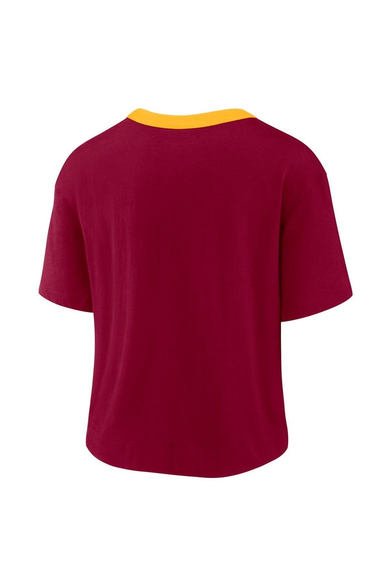 Women's Nike Burgundy Washington Commanders High Hip Fashion Cropped Top, Alternate, color, Burgundy
