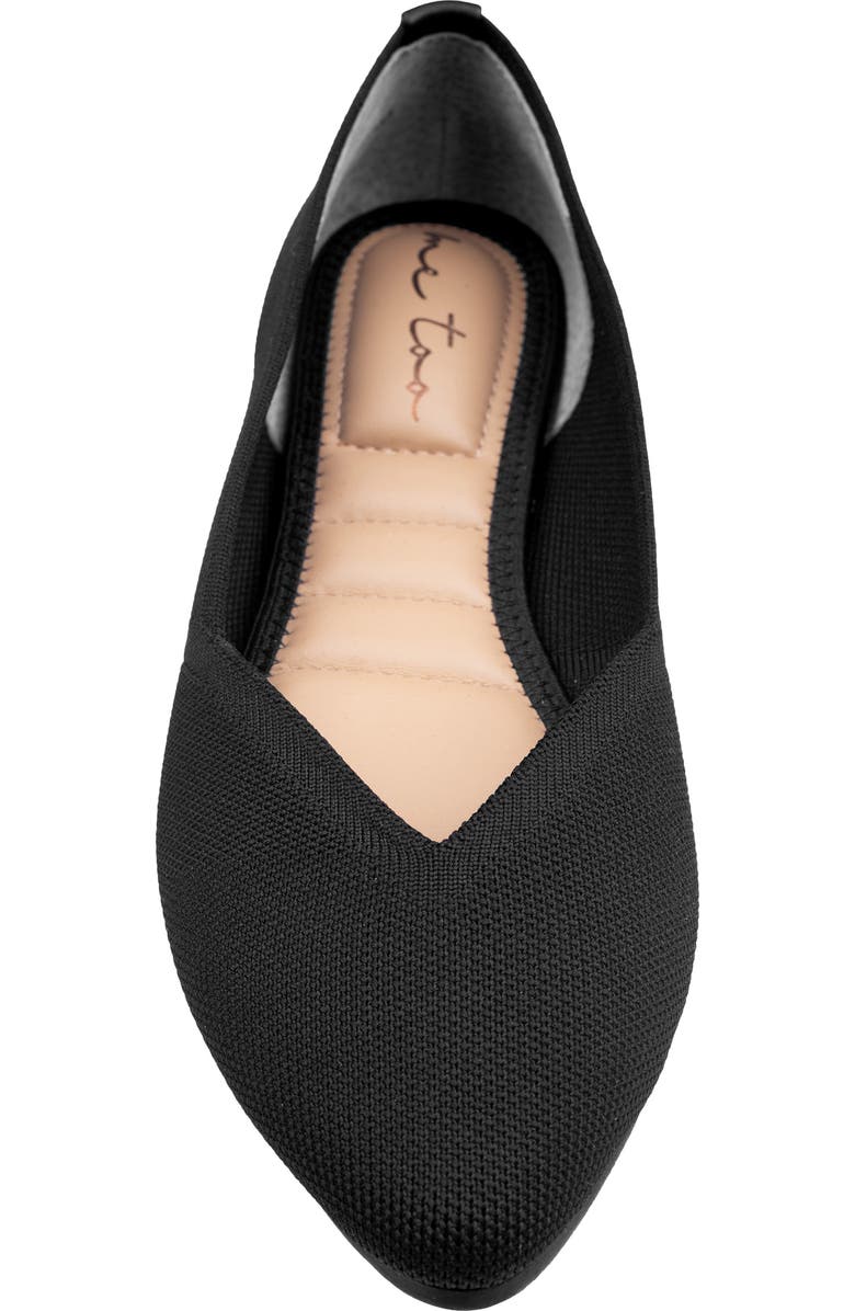 Me Too Alivia Pointed Toe Flat, Alternate, color, Black