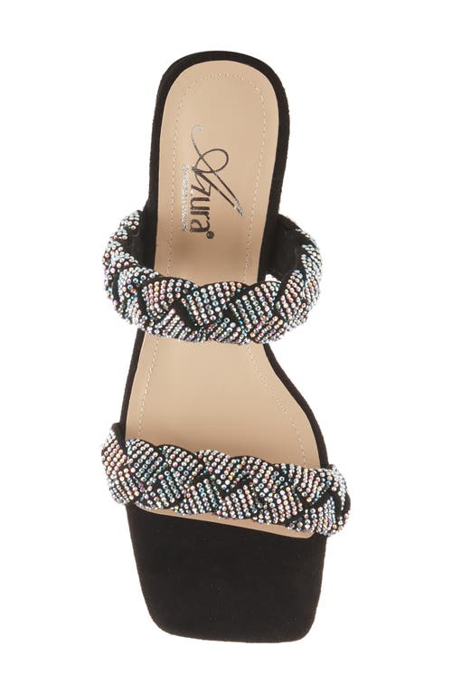 Azura By Spring Step Fabilous Rhinestone Sandal In Black
