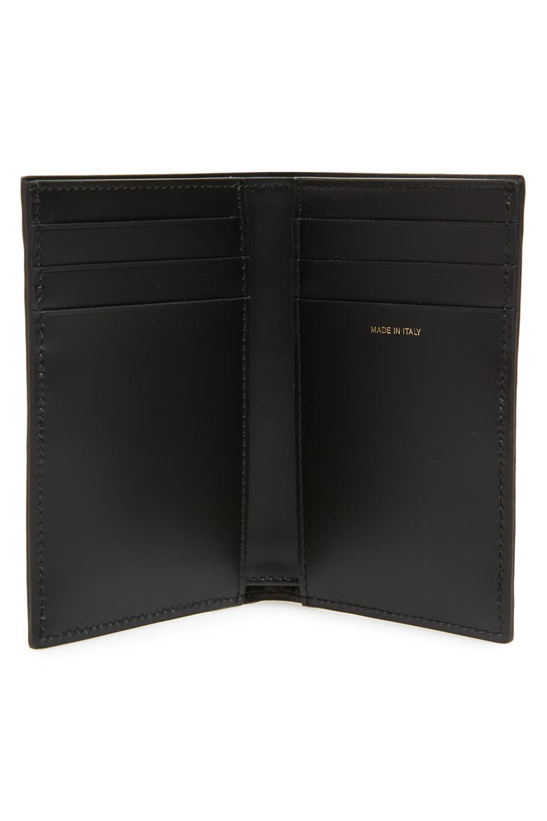 Flip Leather Card Case, Alternate, color, BLACK