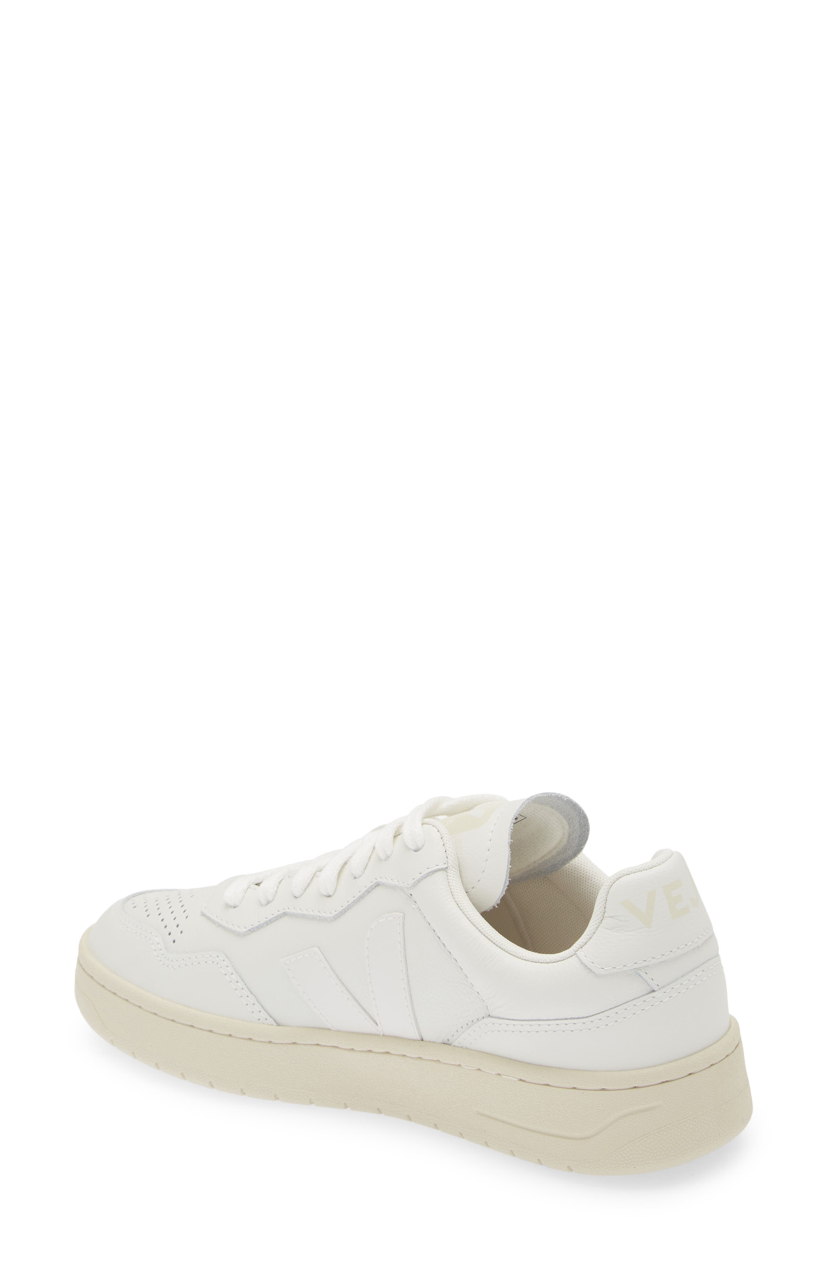 Veja V-90 Leather Sneaker, Alternate, color, Extra White
