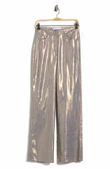 Larissa Linen Blend Metallic Pants