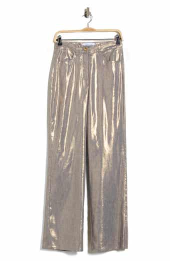Larissa Linen Blend Metallic Pants