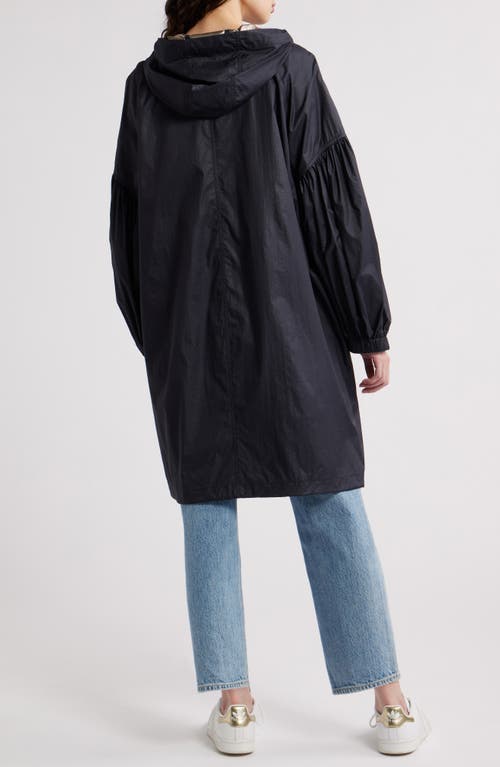 Ilse Jacobsen Shimmer Hooded Jacket In Dark Indigo