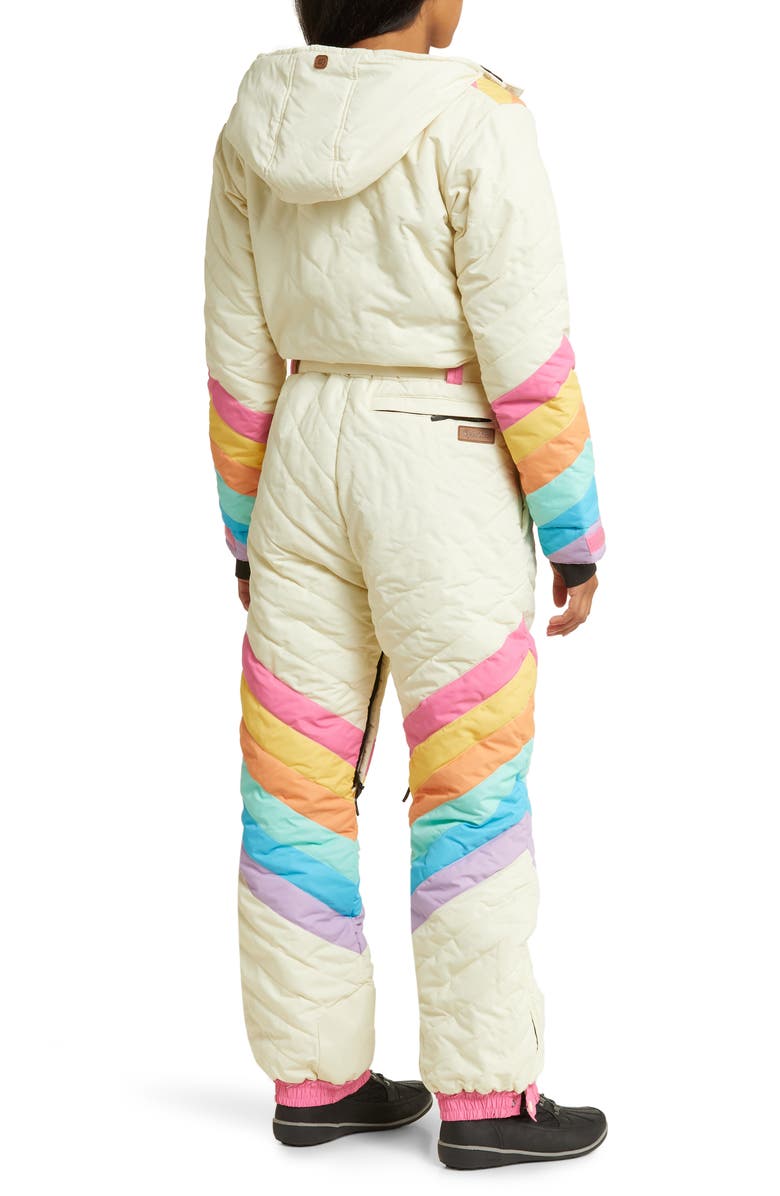 TIPSY ELVES Retro Rainbow Waterproof Snowsuit, Alternate, color,