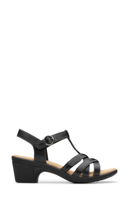 Clarks ® Emily Rose Sandal In Black Leather